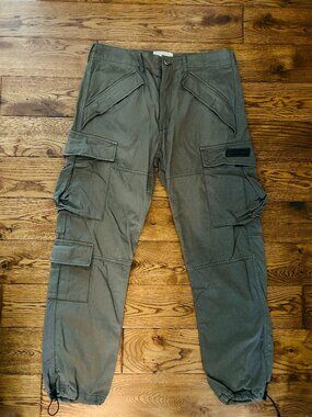 Daniel Patrick 7 Pocket Cargo Washed Olive Twill / L